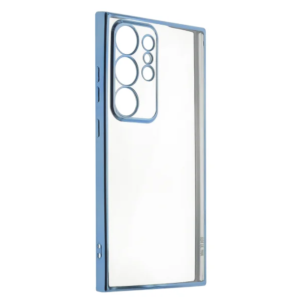 Electroplating Silicone Case for Samsung Galaxy S24 Ultra, Blue 1