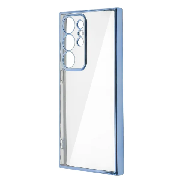 Electroplating Silicone Case for Samsung Galaxy S24 Ultra, Blue 2