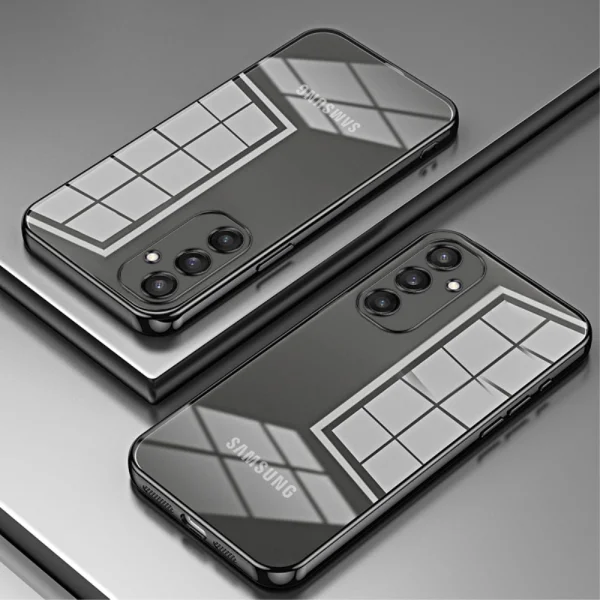 Electroplating Silicone Case for Samsung Galaxy S24 Plus, Black 2