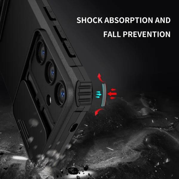 Anti-drop Slide Shockproof Case for Samsung Galaxy S24, Black 5