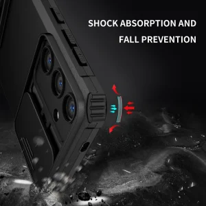 Anti-drop Slide Shockproof Case for Samsung Galaxy S24, Black 5