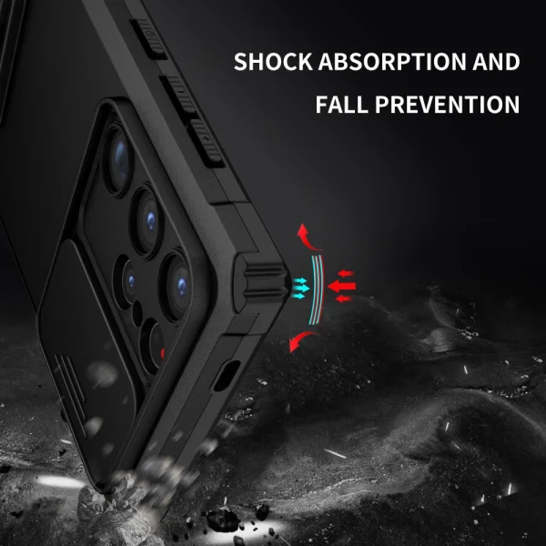 Shockproof case Anti-drop Slide for Samsung Galaxy S24 Ultra, Black 5