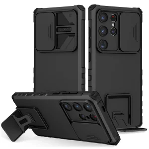 Удароустойчив калъф Anti-drop Slide за Samsung Galaxy S24 Ultra, Черен
