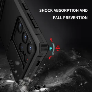 Shockproof case Anti-drop Slide for Samsung Galaxy S24 Ultra, Black 5