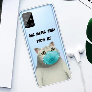 Силиконов Гръб за Samsung Galaxy A31, Котка с маска 4
