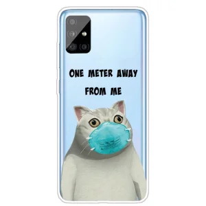 Силиконов Гръб за Samsung Galaxy A31, Котка с маска