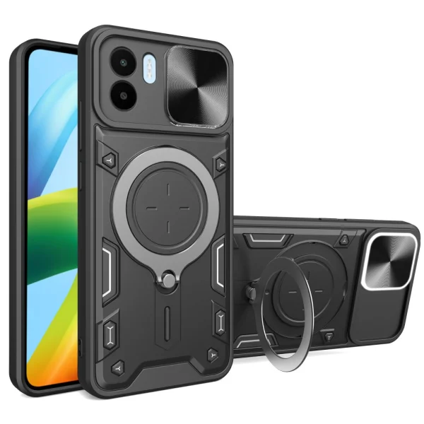 Удароустойчив калъф Rotating Kickstand за Xiaomi Redmi A1 / A2, Черен 1