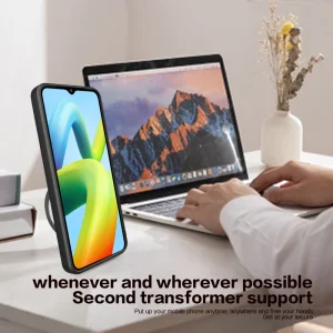 Удароустойчив калъф Rotating Kickstand за Xiaomi Redmi A1 / A2, Черен 5