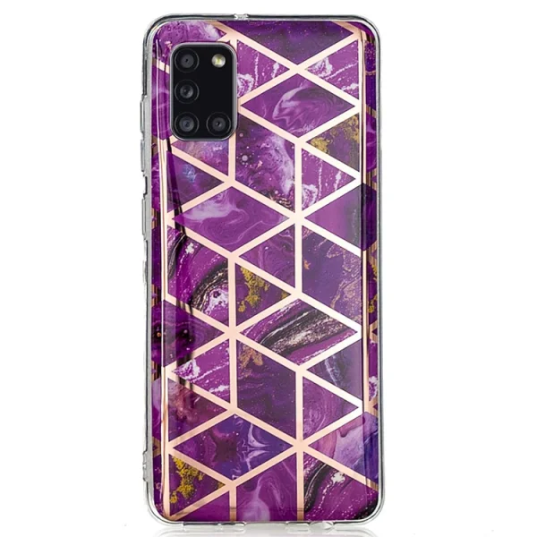 Силиконов Гръб Marble Skin за Samsung Galaxy A31, Розов 1