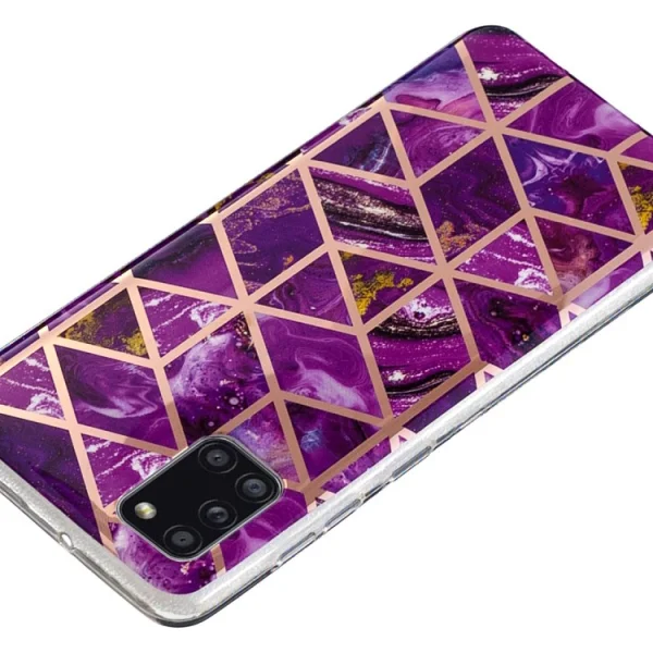 Силиконов Гръб Marble Skin за Samsung Galaxy A31, Розов 2
