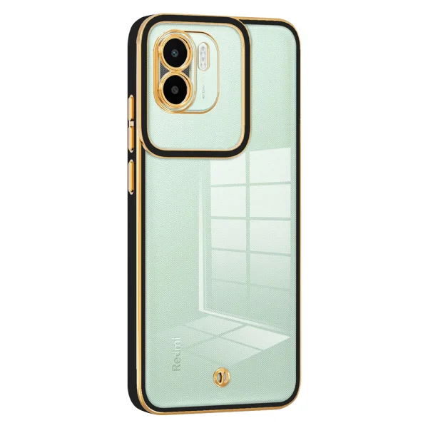 Electroplated Shockproof Silicone Case for Xiaomi Redmi A1 / A2, Black 2