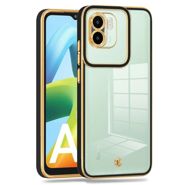 Electroplated Shockproof Silicone Case for Xiaomi Redmi A1 / A2, Black 1