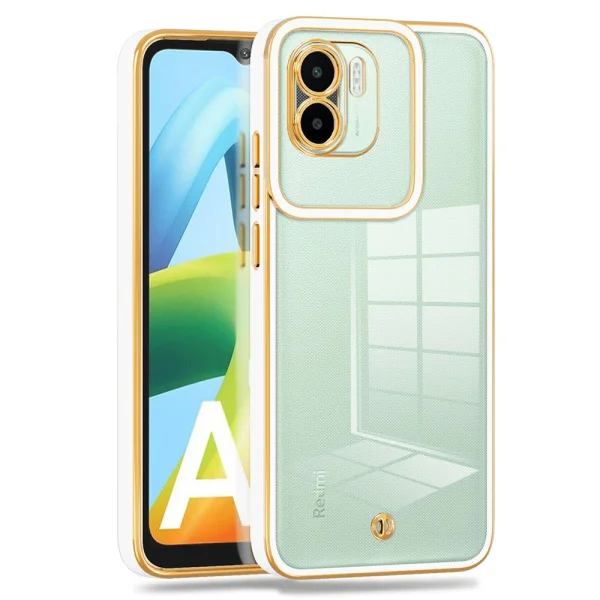 Electroplated Silicone Case for Xiaomi Redmi A1 / A2, White 1