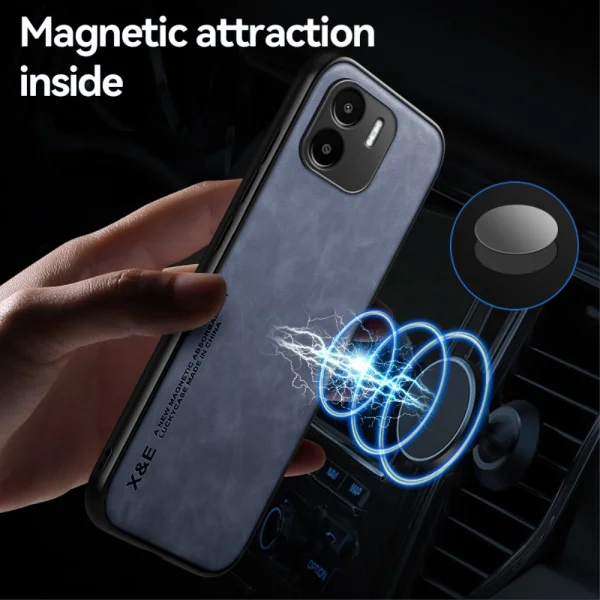 Shockproof case Leather Coated for Xiaomi Redmi A1 / A2, Blue 2