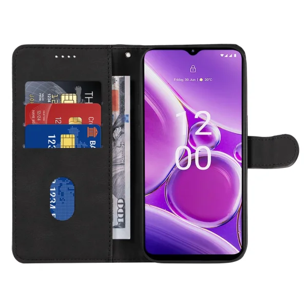 Wallet Line Book Case for Nokia G42, Black 2