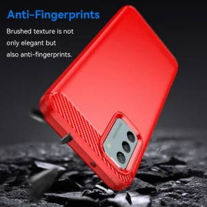 Силиконов Калъф Carbon Fibre Brushed за Nokia G42, Червен 4