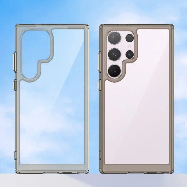 Shockproof Acrylic Case for Samsung Galaxy S24 Ultra, Gray 2