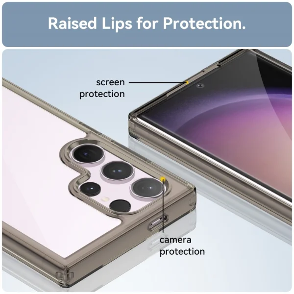 Shockproof Acrylic Case for Samsung Galaxy S24 Ultra, Gray 5