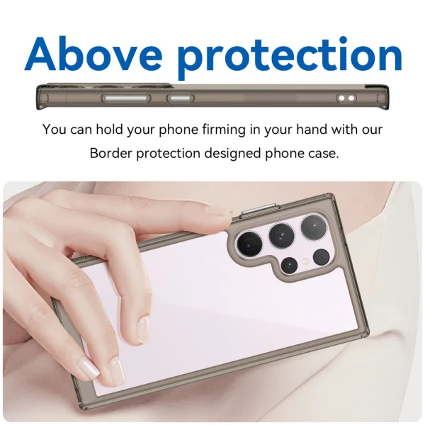 Shockproof Acrylic Case for Samsung Galaxy S24 Ultra, Gray 4