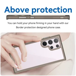 Shockproof Acrylic Case for Samsung Galaxy S24 Ultra, Gray 4