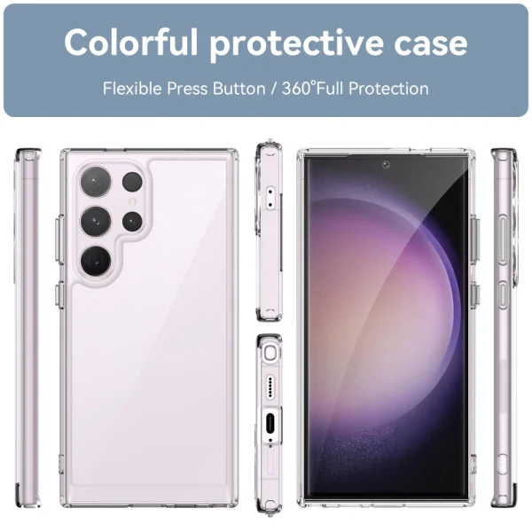 Shockproof case Acrylic for Samsung Galaxy S24 Ultra, Transparent 3