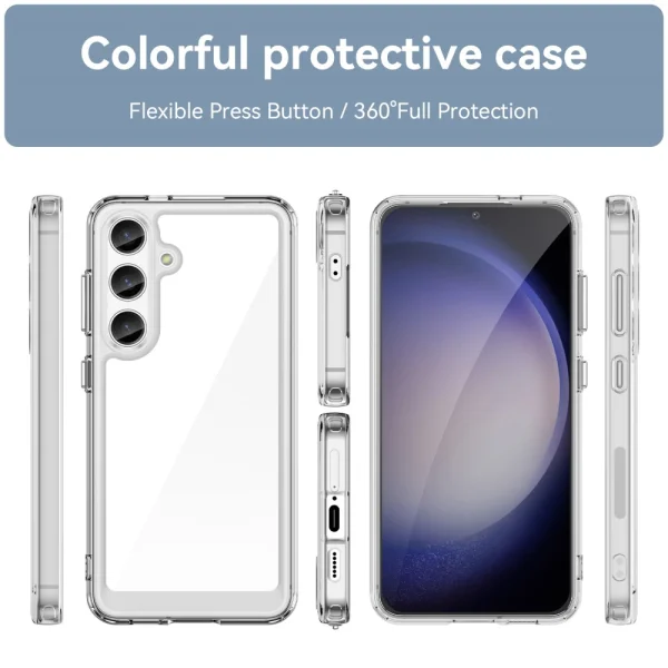 Удароустойчив калъф Acrylic за Samsung Galaxy S24 Plus, Прозрачен 4