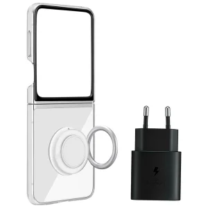 Калъф и Зарядно 25W Starter Pack за Samsung Galaxy Z Flip 5, EF-XF73KKTEGWW