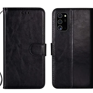 Калъф Тефтер Crazy Horse за Samsung Galaxy Note 20 / Note 20 5G, Черен