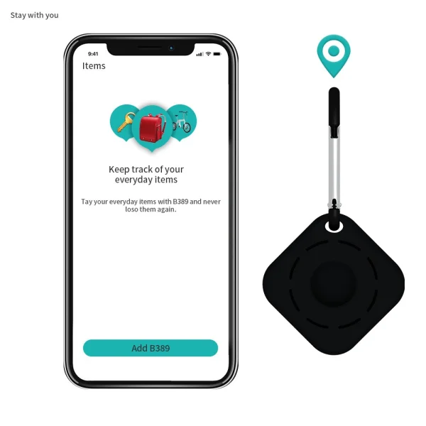 Silicone case for Apple AirTag Bluetooth Locator, Black 4