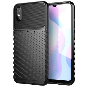 Силиконов гръб Twill Skin за Xiaomi Redmi 9A, Черен