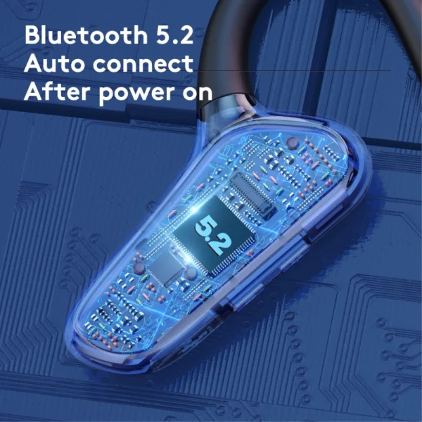 Слушалки с костна проводимост M-D8 Bone Conduction Bluetooth, Син 4