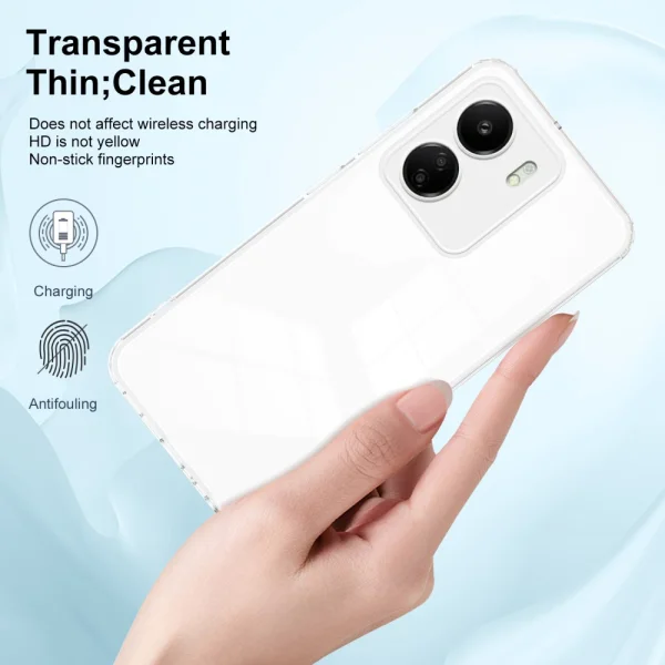 Shockproof case Hybrid Frame for Xiaomi Redmi 13C 4G, White 3