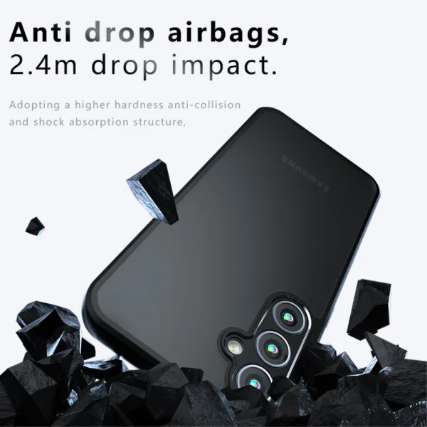 Удароустойчив калъф Anti-fall Matte за Samsung Galaxy S23 FE, Черен 2