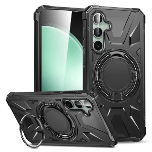 Удароустойчив калъф Rotating Kickstand за Samsung Galaxy S23 FE, Черен