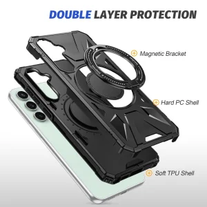 Shockproof case Rotating Kickstand for Samsung Galaxy S23 FE, Black 3