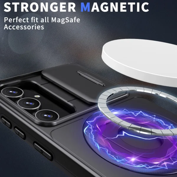 Удароустойчив калъф MagSF Magnet за Samsung Galaxy S23 FE, Черен 2