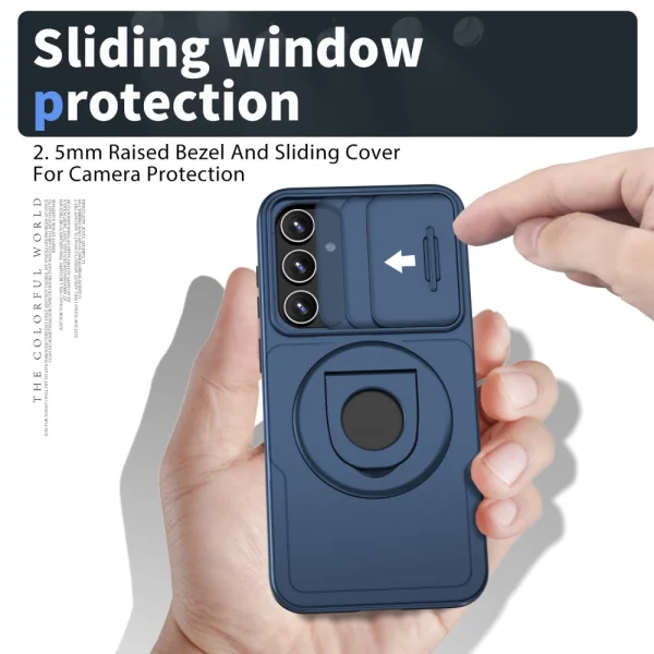 Shockproof Case MagSF Magnet for Samsung Galaxy S23 FE, Blue 3