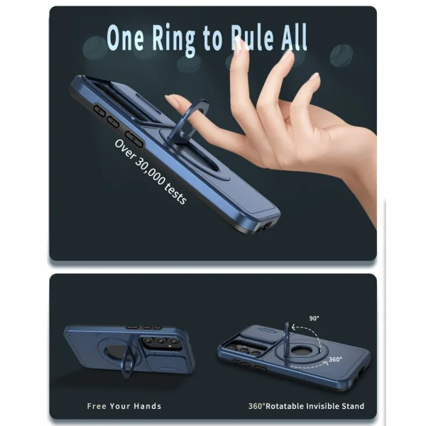 Shockproof Case MagSF Magnet for Samsung Galaxy S23 FE, Blue 4