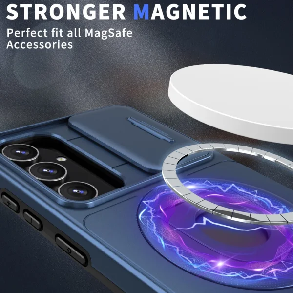 Shockproof Case MagSF Magnet for Samsung Galaxy S23 FE, Blue 2