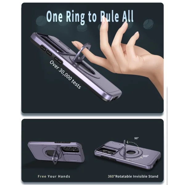 Удароустойчив калъф MagSF Magnet за Samsung Galaxy S23 FE, Лилав 5
