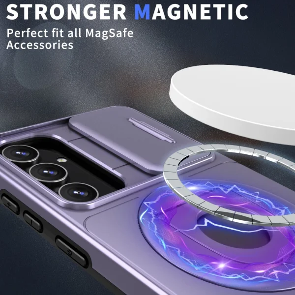 Удароустойчив калъф MagSF Magnet за Samsung Galaxy S23 FE, Лилав 2
