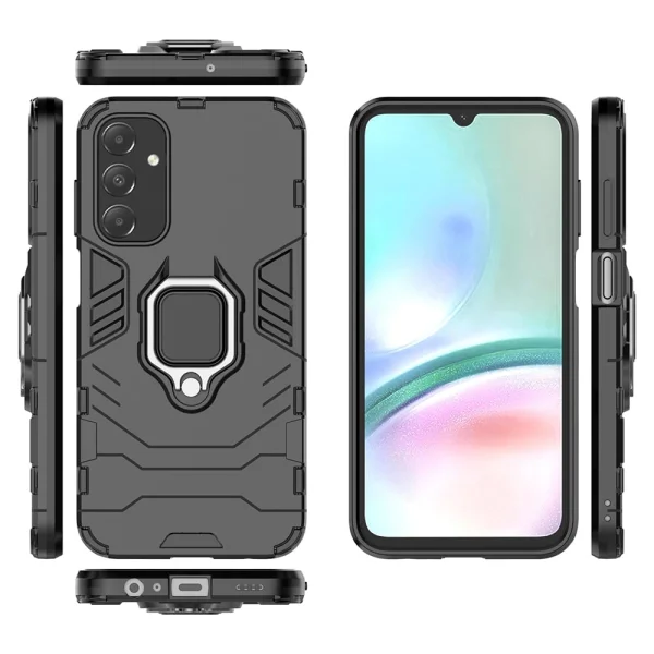 Shockproof Case Kickstand Ring for Samsung Galaxy A15, Black 2