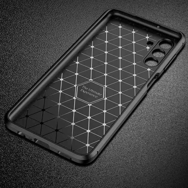 Silicone Case Carbon Fiber Texture for Samsung Galaxy A15, Black 2