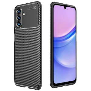 Силиконов Гръб Carbon Fiber Texture за Samsung Galaxy A15, Черен