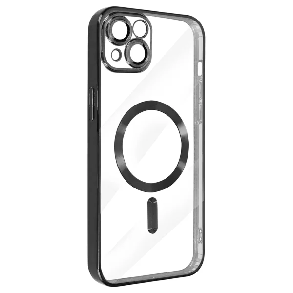 Luxury MagSF Silicone Case for iPhone 14, Black 3