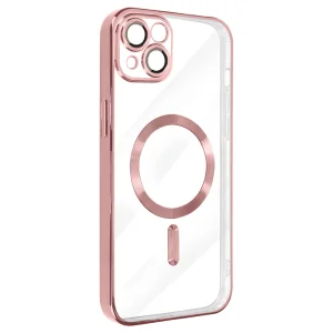 Silicone Case Luxury MagSF for iPhone 14, Pink 3