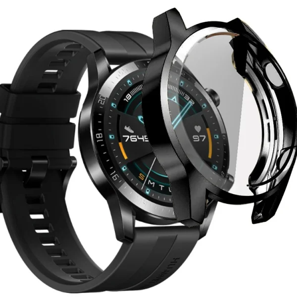 Силиконов Протектор за  смарт часовник Huawei Watch GT 2 46mm, Черен 4