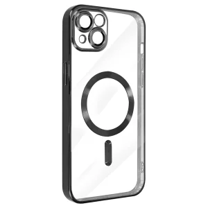 Luxury MagSF Silicone Case for iPhone 15 Plus, Black 3