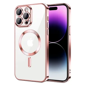Силиконов калъф Luxury MagSF за iPhone 14 Pro, Розов