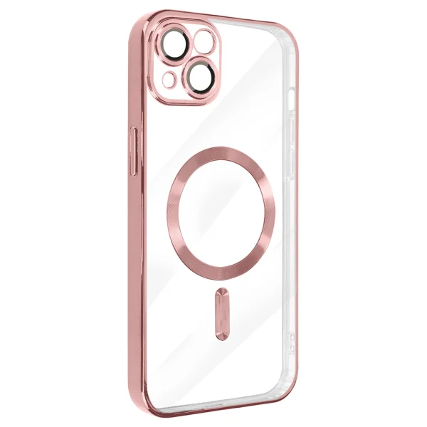 Silicone Case Luxury MagSF for iPhone 15 Plus, Pink 3